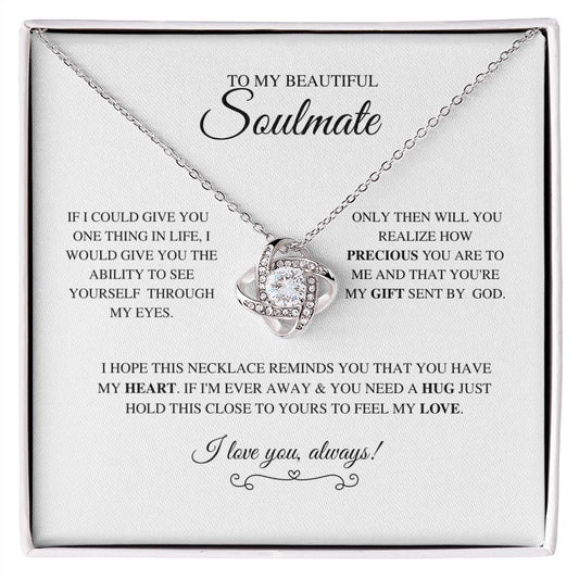 To My Beautiful Soulmate | Love Knot Necklace