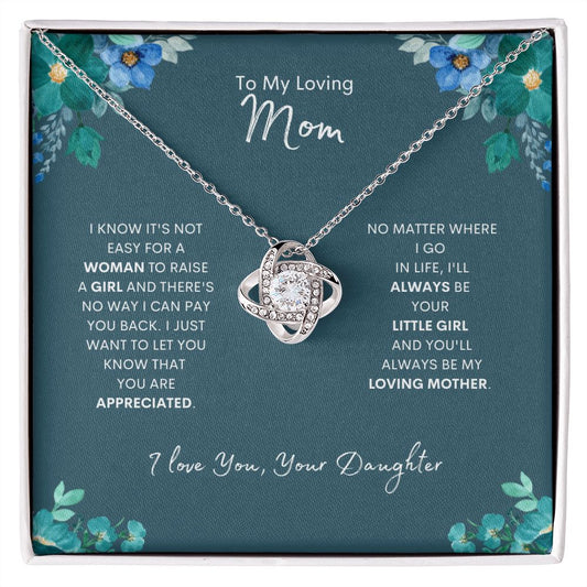 To My Loving Mom | Love Knot Necklace