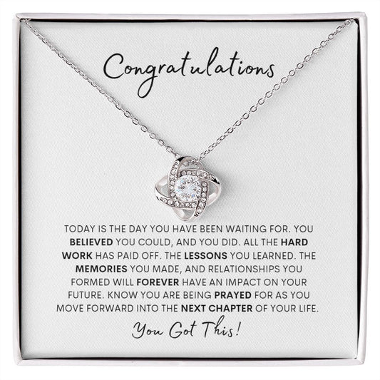 Congratulations | Love Knot Necklace | You Got This