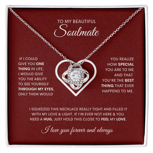 To My Beautiful Soulmate | Love Knot Necklace