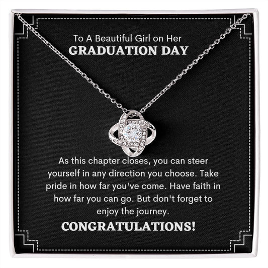 To A Beautiful Girl On Her Graduation Day | Love Knot Necklace | Congratulations