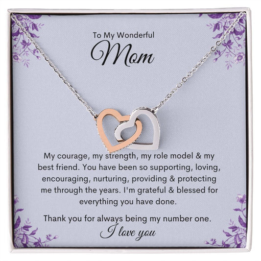 To My Wonderful Mom | Interlocking Necklace