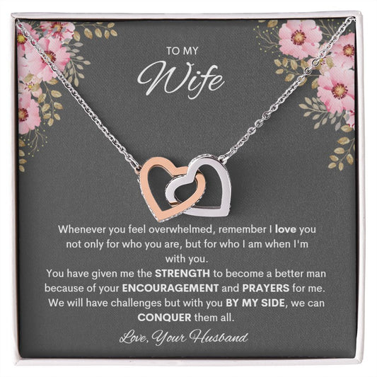 To My Wife | Interlocking Hearts Necklace