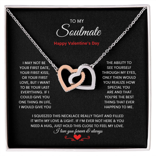 To My Soulmate | Interlocking Hearts Necklace | Forever & Always