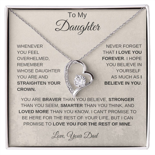 To My Daughter | Forever Love Necklace | Love Dad