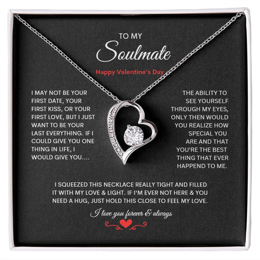 To My Soulmate |White Gold Forever Love Necklace